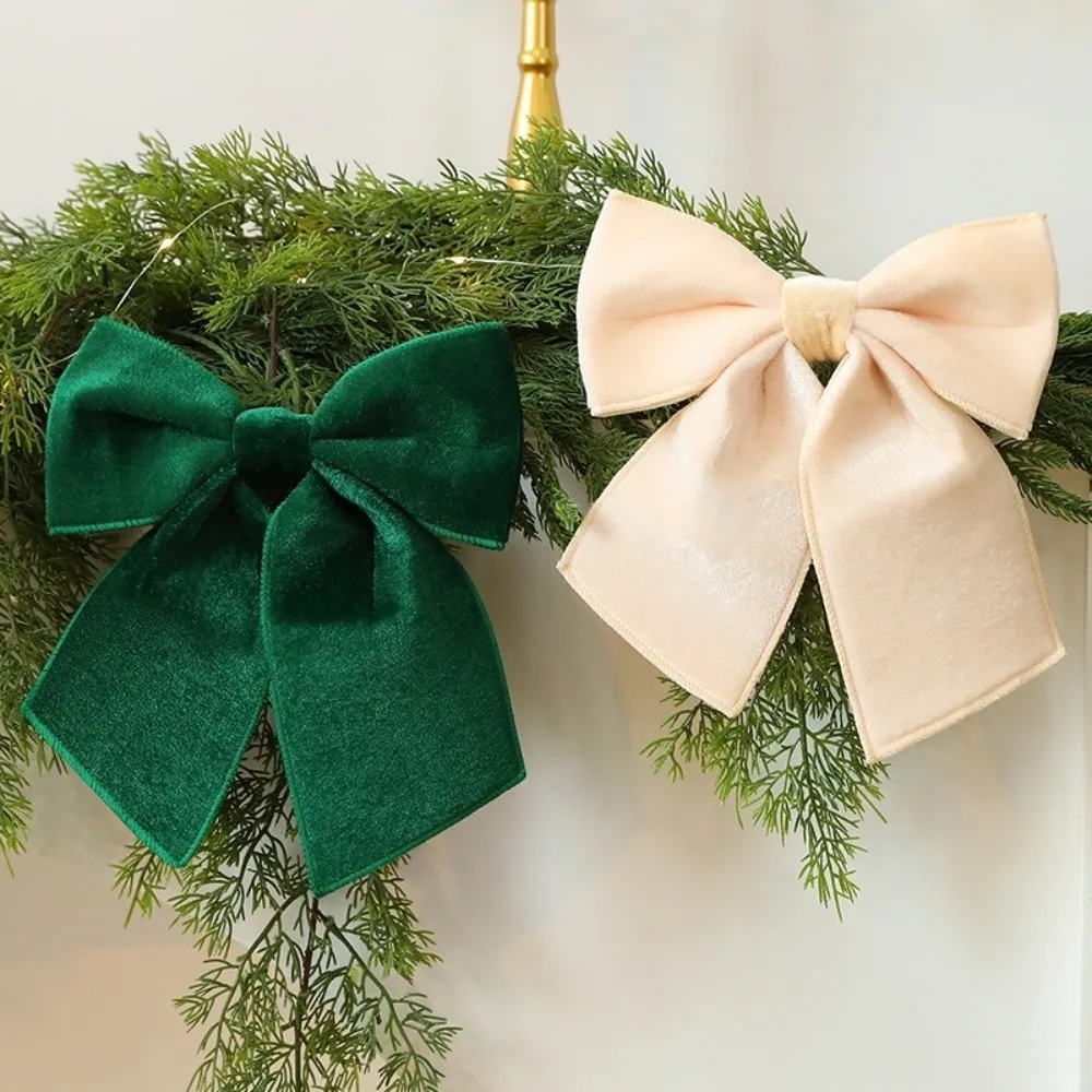Flannelette Christmas Tree Bowknot Pendant Red DIY Ornament