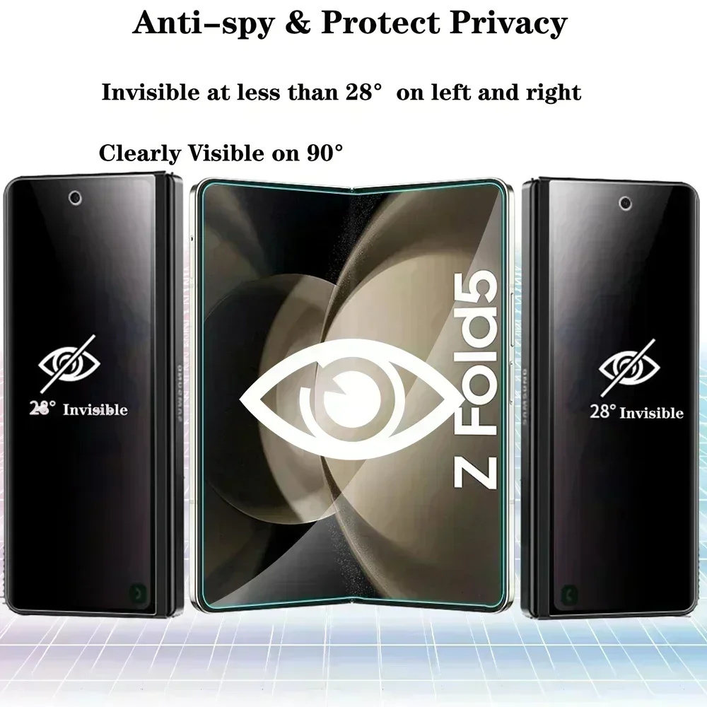 Pellicola idrogel morbida per la privacy per Samsung Galaxy Z Fold 7 6 5 4 3 Protezione schermo protettiva anti-spia per pellicola Z Fold 2 - immagine 4
