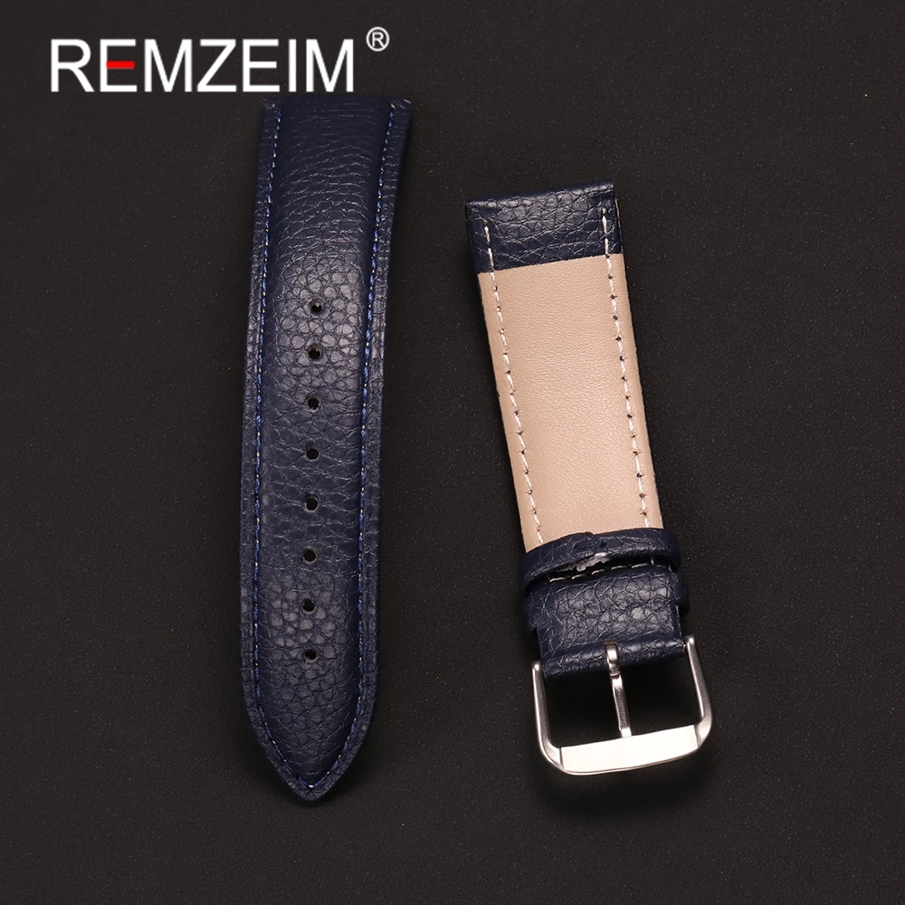 Elegant Lichee Pattern PU Leather Wristwatch Strap - Unisex Replacement Watchband Accessory