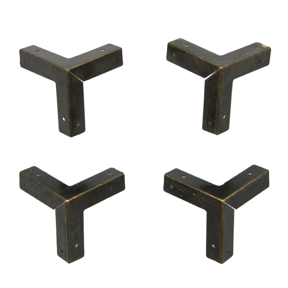 Antique Bronze Corner Protectors Wooden Box Coner Wine Box Protector Furniture Hardware Cover Triangle Corners Bracket