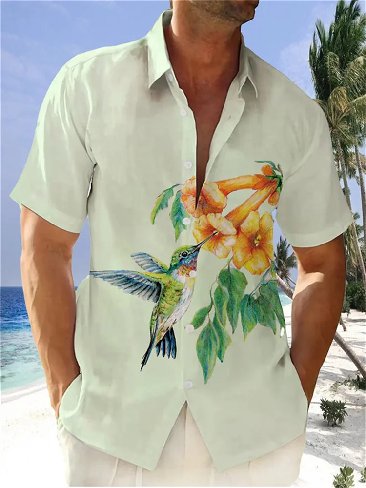 

New Fashion Men's summer Hawaiian shirt short-sleeved Beach Resort shirt 3D print hot retro casual oversized beach Top Lothing