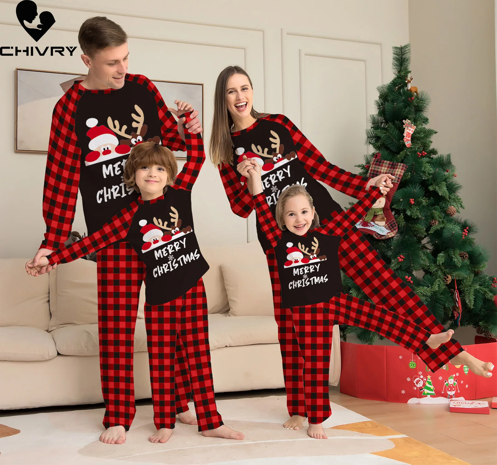 Buzos Para Navidad Familia Conjunto Pijama Mama Y Bebe Pijamas