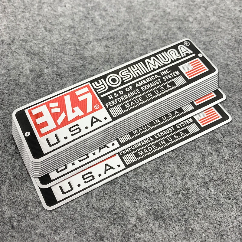 10PCS A Lot Motorcycle Accessories Aluminum Alloy Sticker Decals Heat