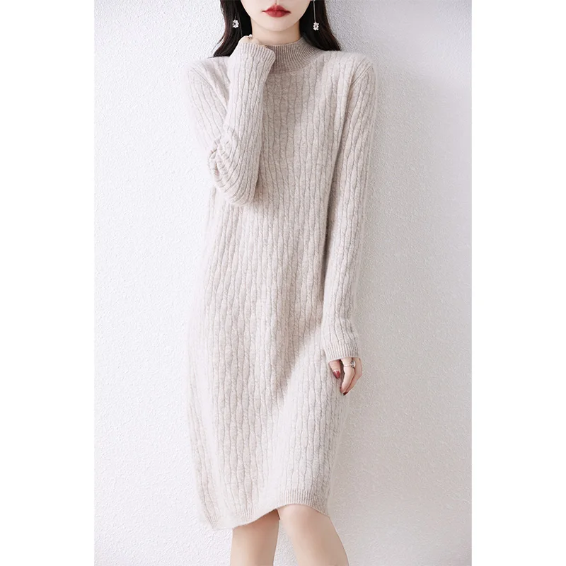 chinese dress ladies Mer Sea Black Cashmere Sweater Dress Size L  alineconsignment