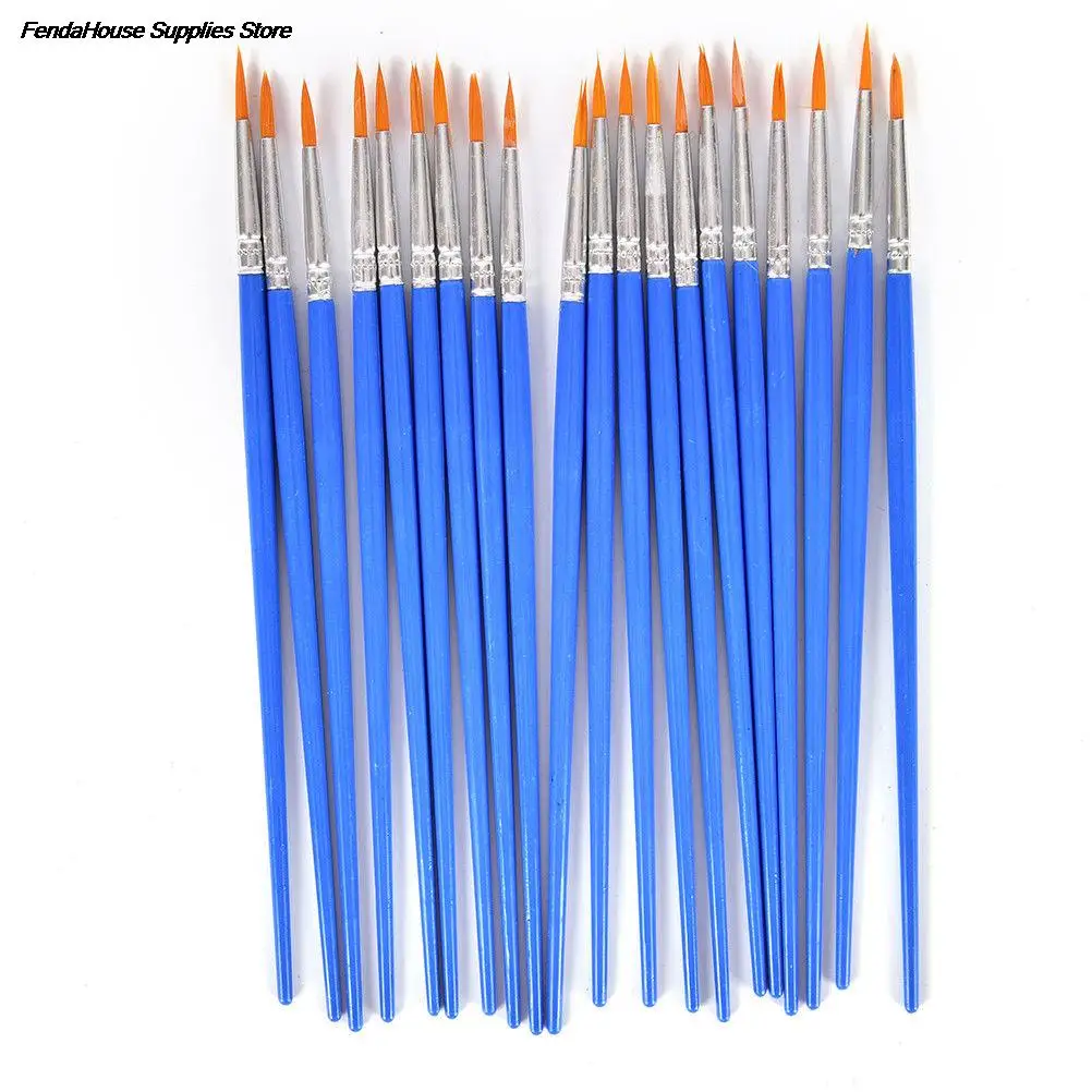 10Pcs/Set Fine Oil Painting Brush Paint By Number Brush Acrylic Painting Digital Painting Nylon Brush Row Pen Stationery images - 6