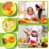 13 Pcs Montessori Kitchen Tools for Toddlers-Kids Cooking Sets Safe for Real Cooking Toddler Crinkle Cutter Kids Cutting Board 3