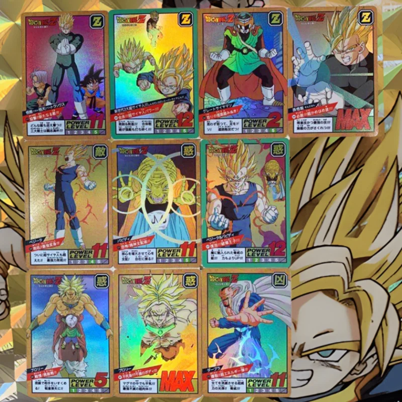 

10Pcs/Set DRAGON BALL Z Cards Babidi Son Goku Vegeta Dabura Super Saiyan Anime Game ACG Refraction Grid Flash Card Part 9 Redraw