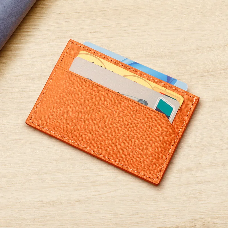 Leather Wallet Card Holder Men Women Genuine Slim Mini ID Case