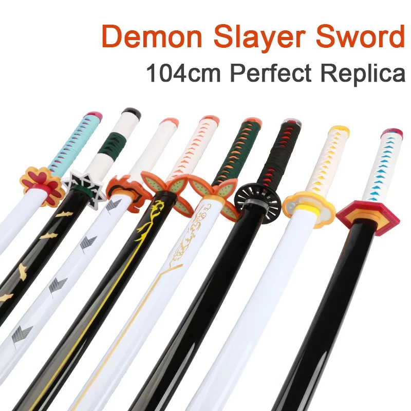 Demon Slayer Sword Anime Swords 41inch  Bamboo Blade Rengoku Tanjiro Zenitsu Original Texture  For Cosplay And Collection Katan 5
