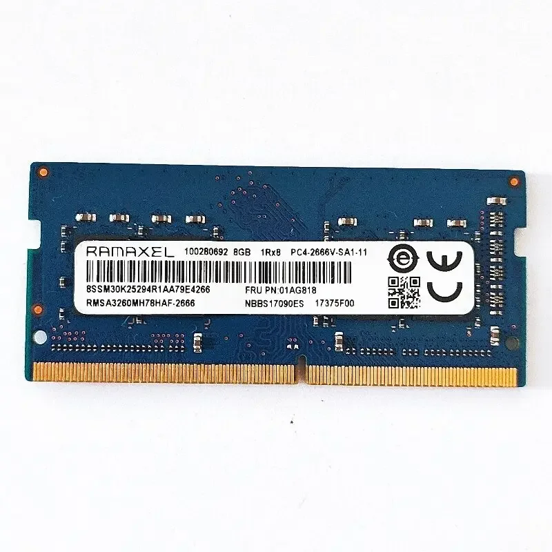 

Ramaxel RAMS DDR4 8 Гб 2666 МГц память для ноутбука ddr4 8 Гб 1Rx8 PC4-2666V-SA1-11 DDR4 RAMS 8 Гб 2666 память для ноутбука