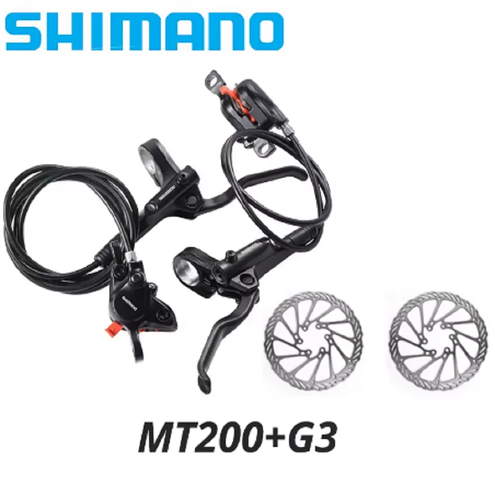Original Shimano MT200 MT201 M315 MTB Mountain Bike Hydraulic Disc Brake 2 Piston 3 Finger Steel Lever BL-MT200 mountain bicycle disc brake