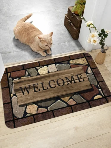 

Stones Door Mat Stone Front Door Mats Tones Outdoor Indoor Entry Way Welcome Rug