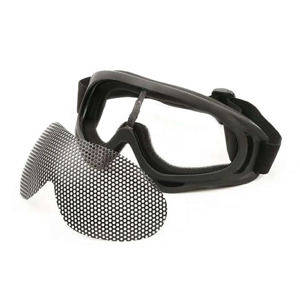 Óculos militares táticos, Tiro CS Sports Óculos, Paintball Hunting, Malha de aço, Anti Impact Safety Protective Goggles