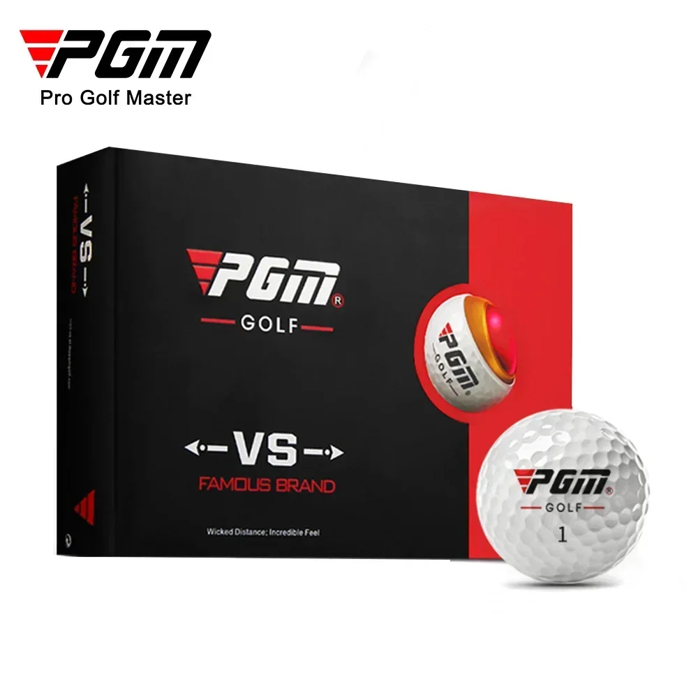PGM Original Golf Ball Three-layer Match Ball Gift Box Package Golf Ball Set 12pcs Set/ 3pcs Game Use Q017
