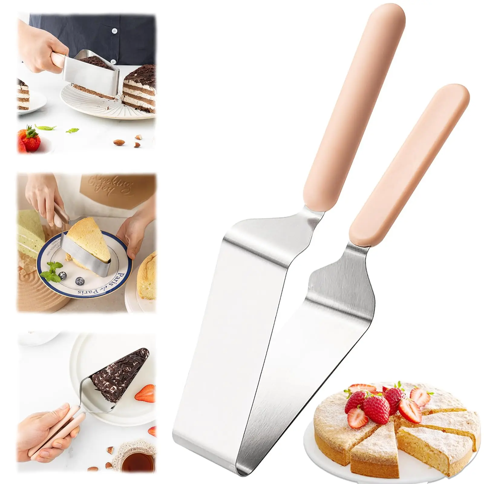 Stainless Steel Adjustable Double-Handle Cake Cutter & Server 1