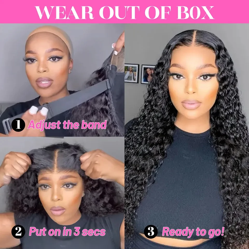 Wear to Go Glueless Yaki Straight Human Wigs 7x5 Lace Closure Wig Inspired Layers With Curtain Bang 34 Inches Pre Cut Lace Wigs