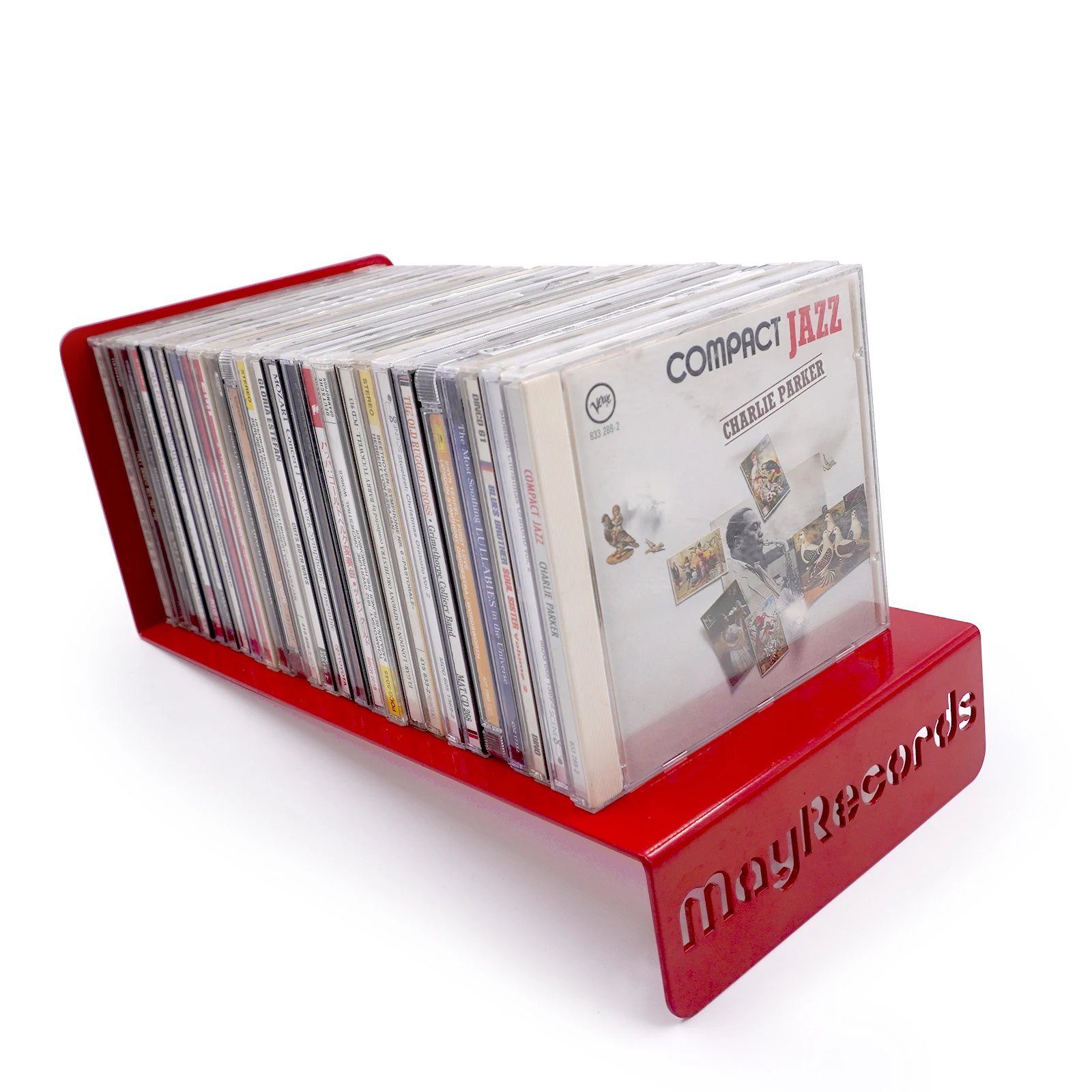 CD Holder Display Stand Tabletop Black Iron CD/DVD Storage Rack Album ...