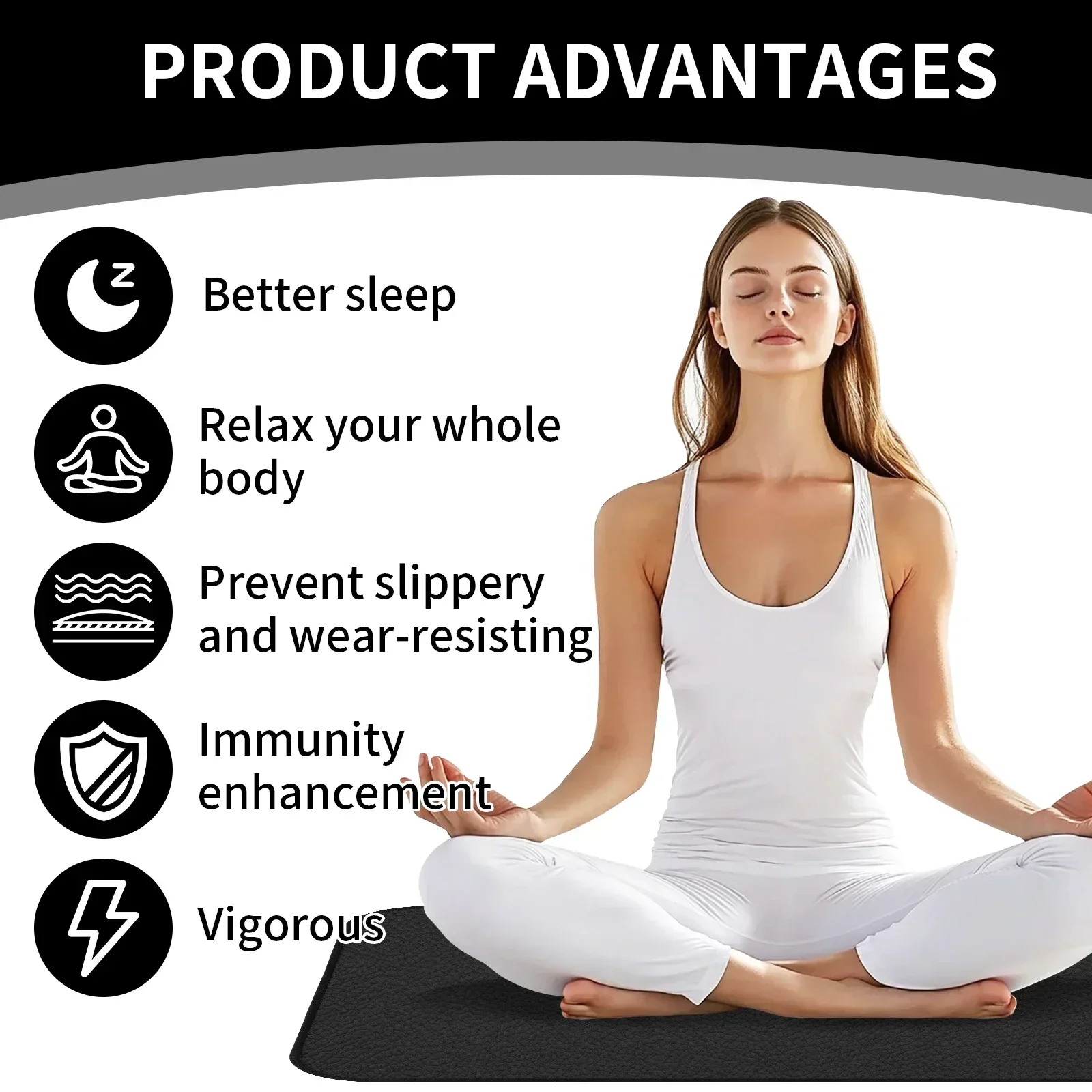 Grounding Mat Kit Earth Connected Therapy for Sleep Energy Pain Relief Inflammation Balance Wellness for Bed Computer Pet floor mat