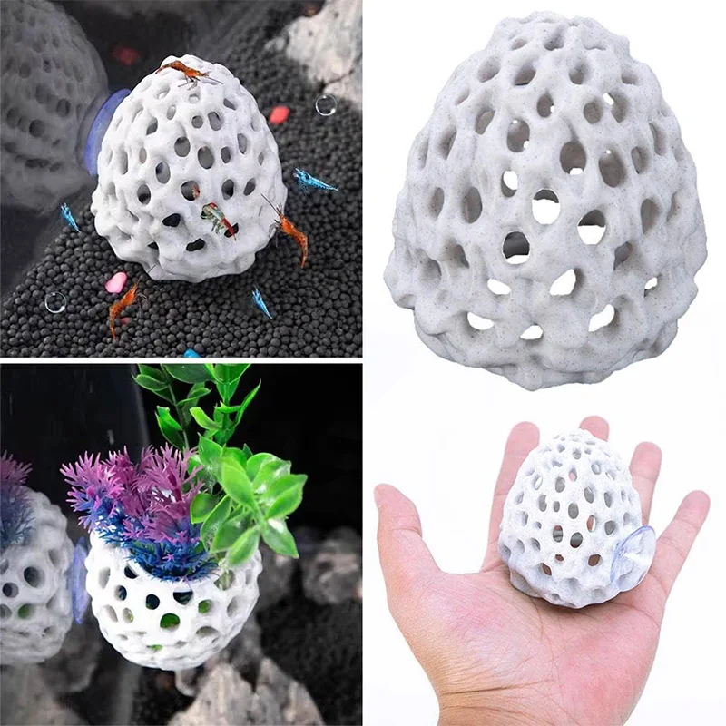 Multi Functional Shrimp House Avoidance Nest, Water Grass Cultivation Dish Simulation, Coral Stone Shrimp Breeding Nest