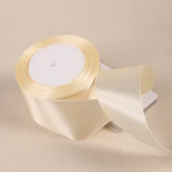 Elegant Sky Blue Satin Ribbon for Gift Wrapping and Event Decoration (Beige)