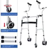 Aluminum Alloy Walking Stick  Thickened SittoWalk Supporter, Adjustable Hand Trolley, NonSlip Elderly Wheelchair 3