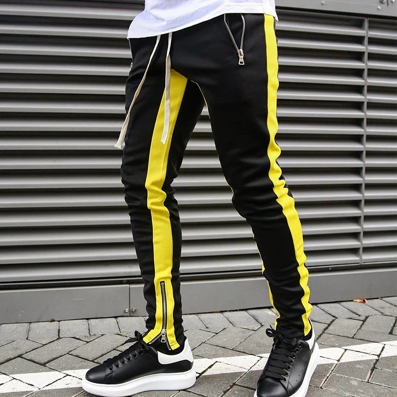 

New Casual Pants Men Sportswear Skinny Male Trousers Gyms Fitness Tracksuits Clothing Fashion Hip Hop Joggers Sweatpants Men