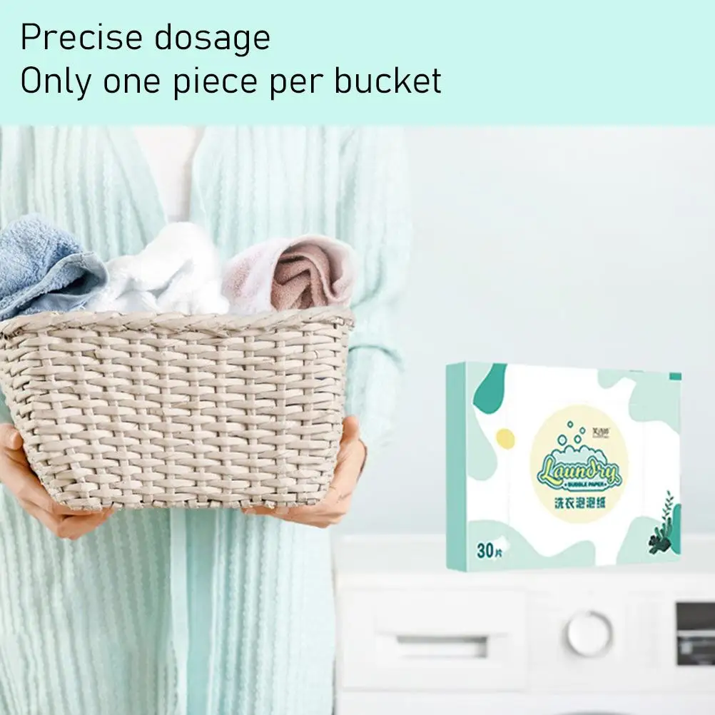 30 Pcs Laundry Detergent Sheets for Travel Home Wash Paper Sheets Laundry,Detergent,Sheets