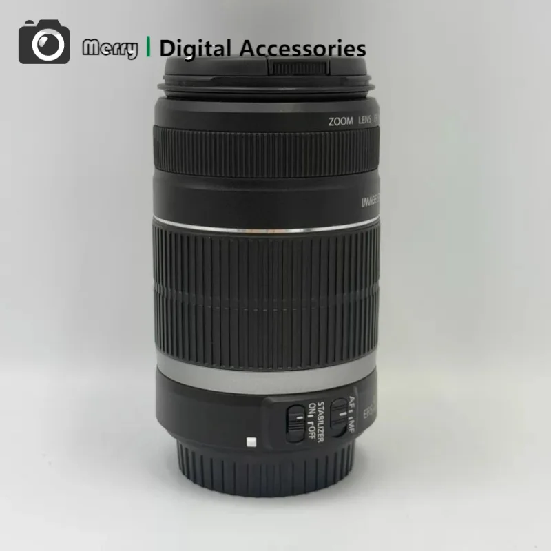 95% 새 상품  EF-S 55-250 F4-5.6 IS 손떨림 방지 망원 카메라 렌즈 (캐논 600D 700D 800D 850D 용)