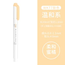 Zebra Mildliner Double - Ended Highlighter Pen - Thick & Fine Tips, Water - Based Pigment (Soft Honey Orange)