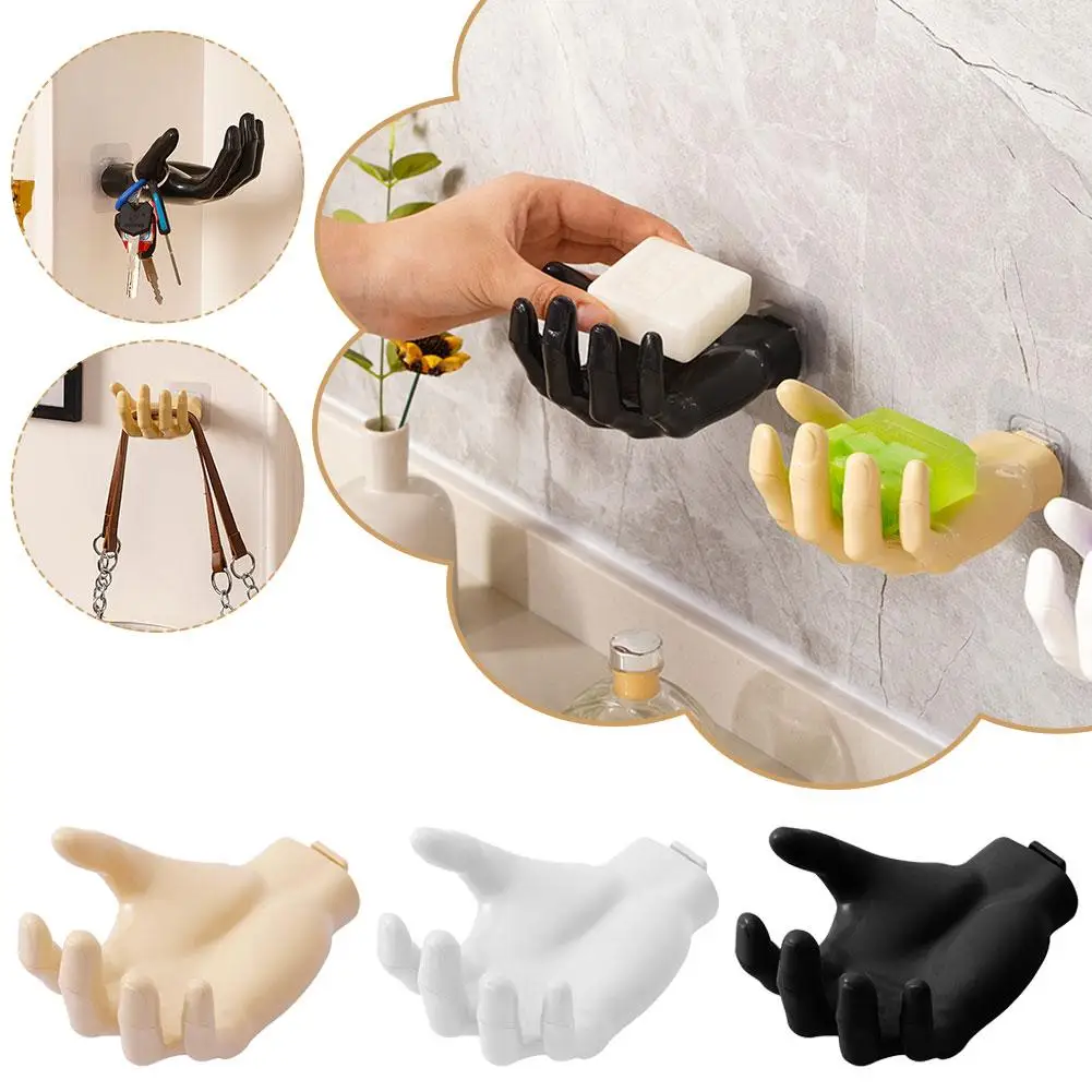 Storage Resin Hand Design Wall Hanger Bathroom Supplies Hook Storage Bathroom Hand Design Hanger Resin Hanger Supplies Wall Q4D3