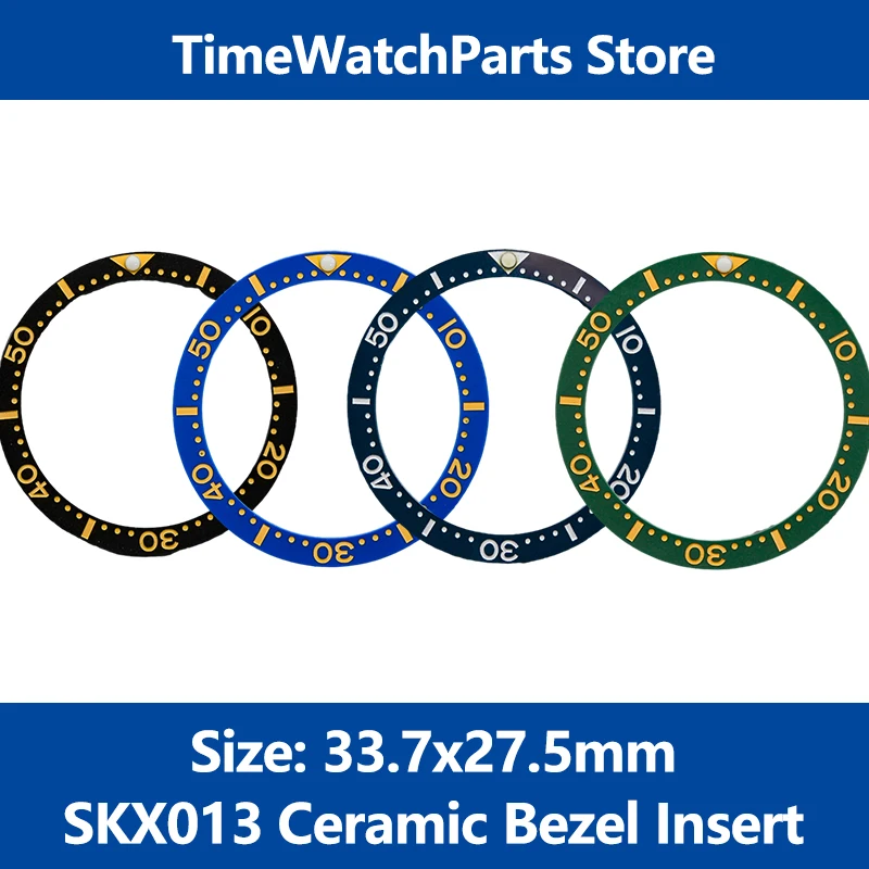 Skx013 Inserto Lunetta Orologio 33.7X27.5Mm Inserto Per Skx013 Custodie Per Orologi Nh35 Nh36 Movimento Capitolo Anelli Seiko Men Watch Mod Parts