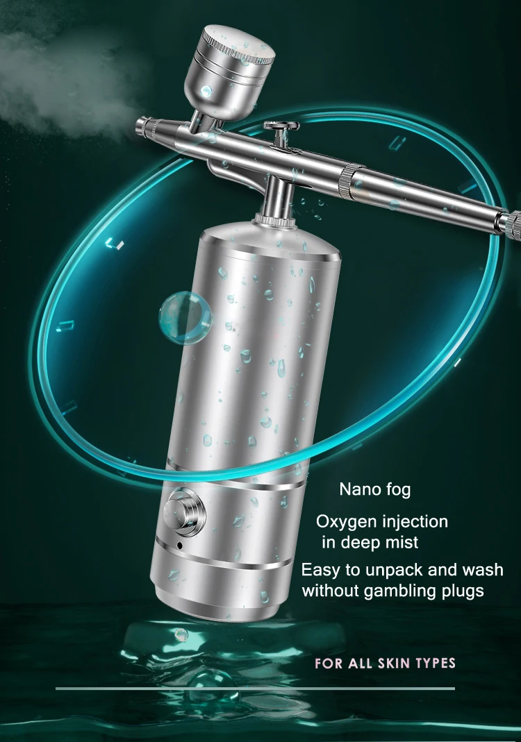 Handheld Moisturizing Nano Mist Facial Oxygen Water Face Infusion Mist Mini Sprayer Jet Water Oxygen Injector 6