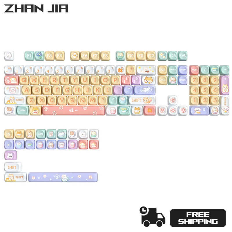 

PBTMechanical keyboard keycaps MOA height Cute girl keycaps Thermal sublimation Personalized Key Caps applicable 68/75/87/98/104