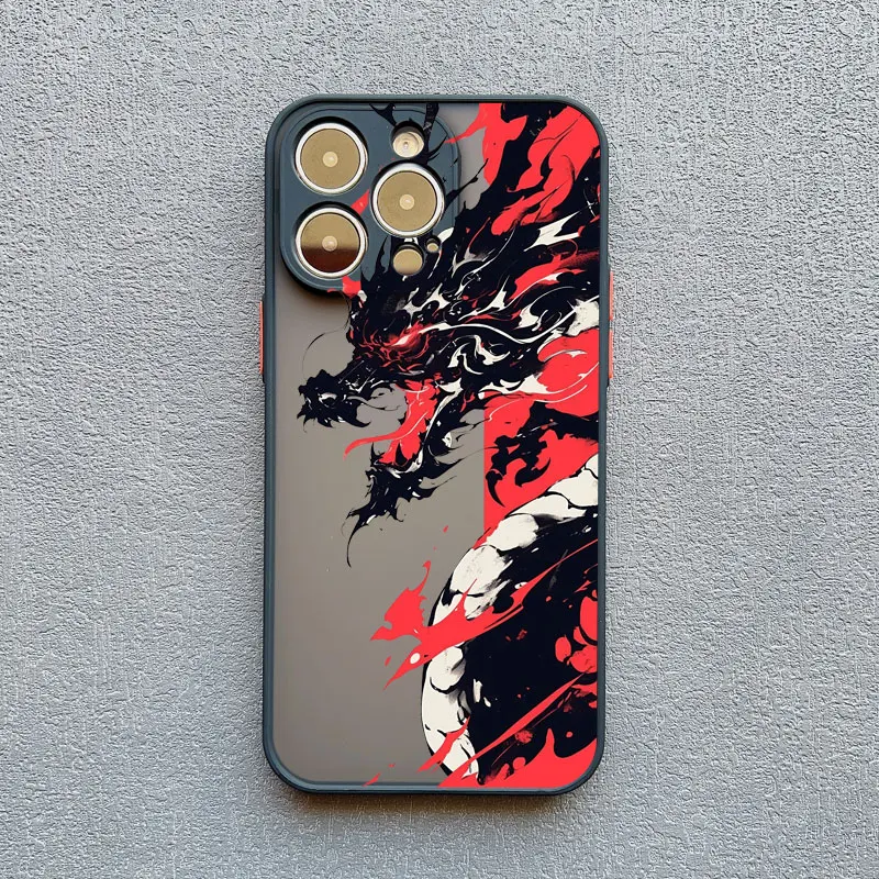 Luxury Fashion East Dragon Sea Wave INS Phone Case Cover