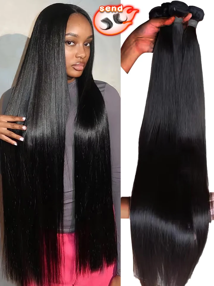 Unprocessed Brazilian Remy Straight Hair Bundles