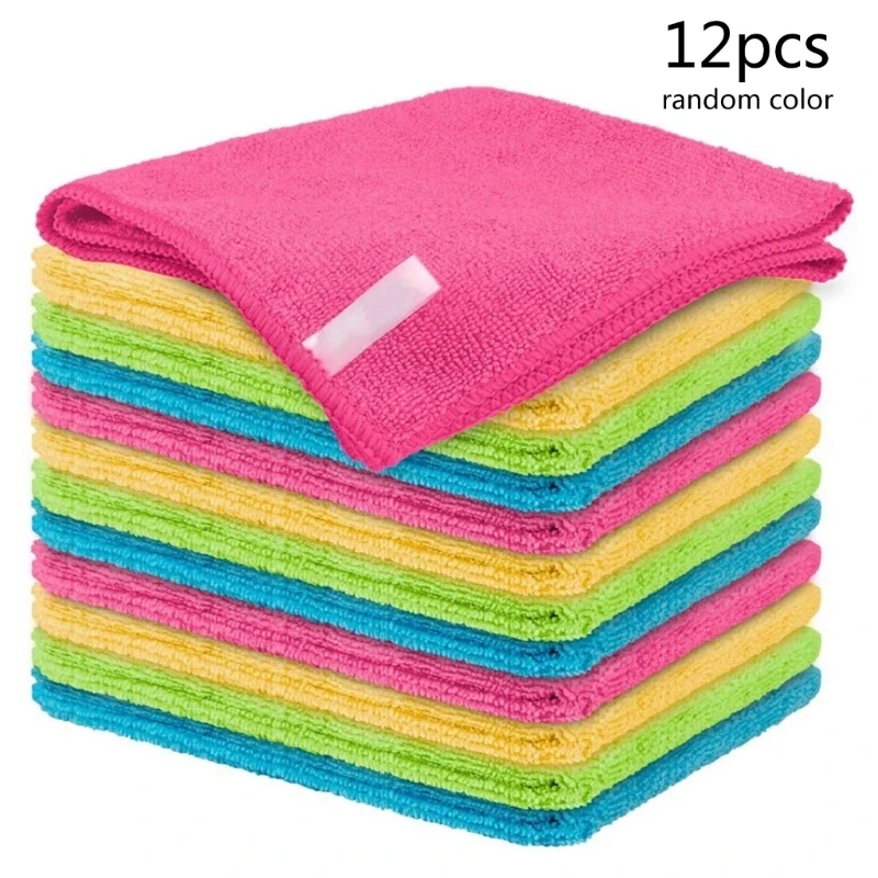 2023 nuovo panno per la pulizia in microfibra ad alte prestazioni asciugamani per la pulizia degli stracci 30 x3 0cm/40x40cm 12 pezzi/set panno leggero
