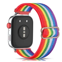 Elastic Nylon Loop Watch Band - Versatile Replacement Wristband Bracelet аксессуар for Huawei Fit (Rainbow)