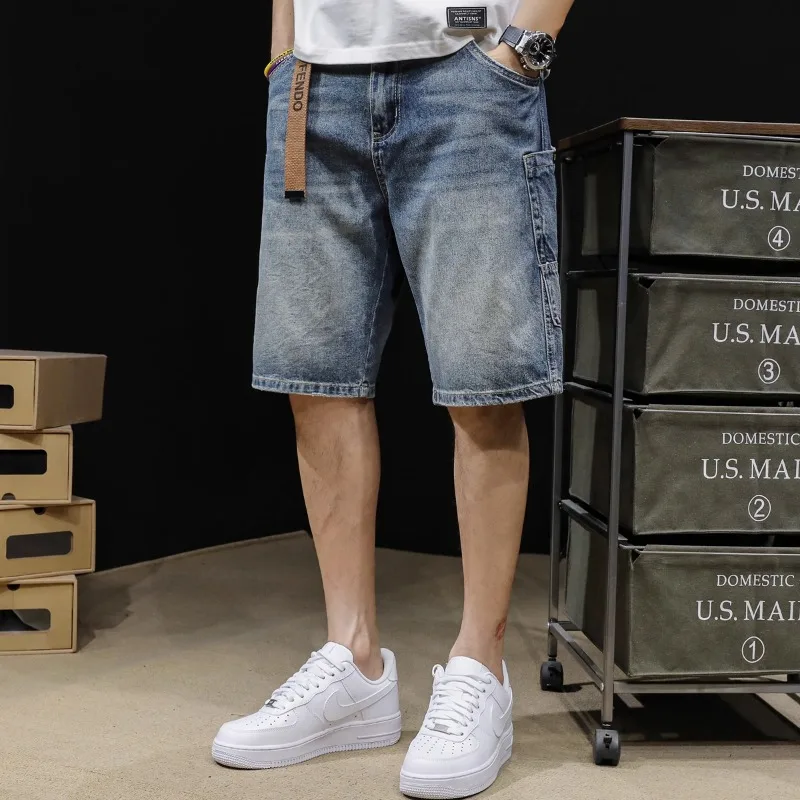 

Denim shorts fifth quarter pants summer all the fashion brand 5 points men's pants casual loose large size big pocket pants new