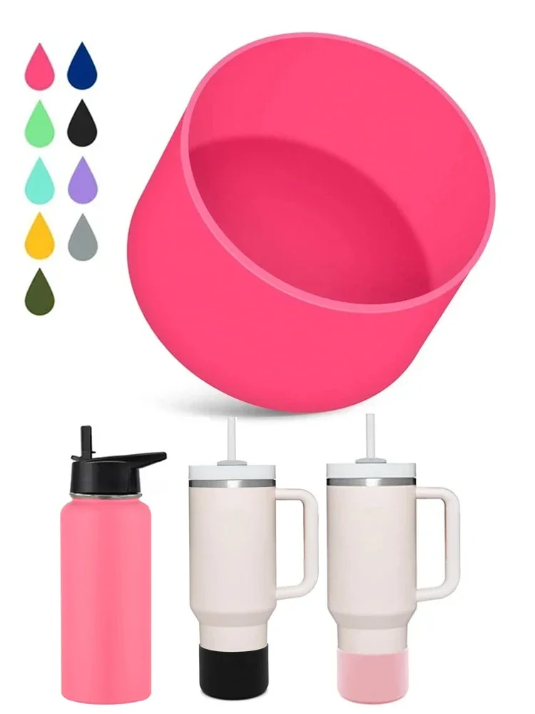 Description Picture 2 of itemUniversal 7.5cm Soft Food Grade Silicone Bottom Cup Sleeve Cover For Stanley 40oz  Ice Flow Flip 30 Oz 20 Oz Water Bottle