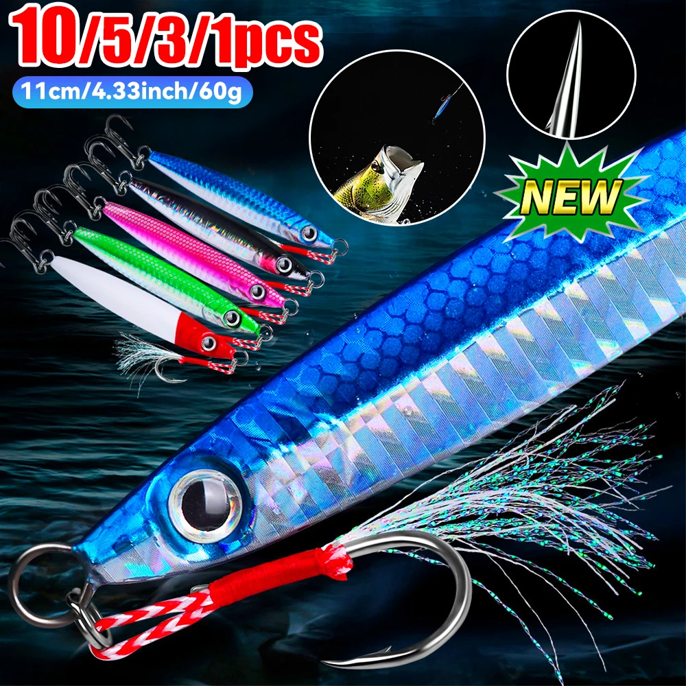 11cm/60g Jig Fishing Lure Fast Sinking Bait Bass Fishing Bait Trout Jigging Lure 1