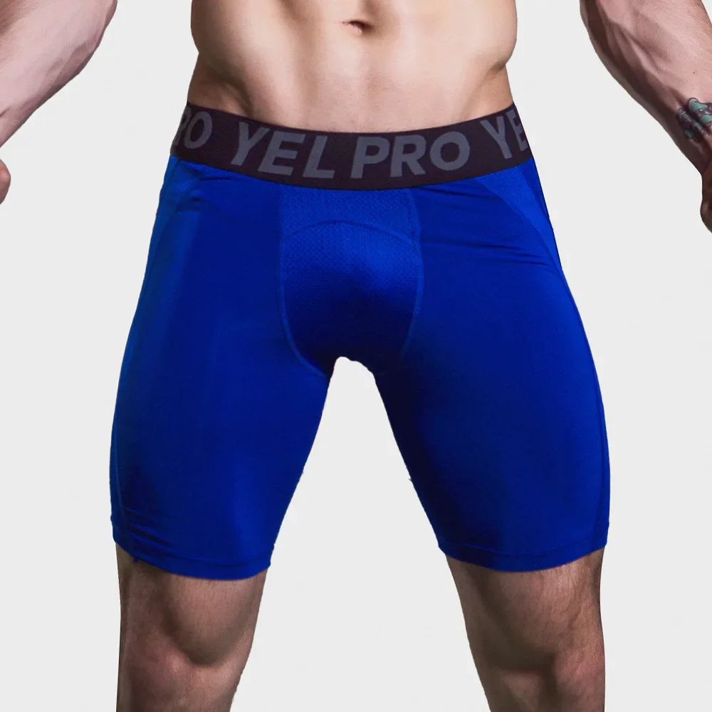 Men Sports Fitness Shorts Gym Training Quick-Drying Compression Leggings Cycling Shorts Basketball Running Short Workout Tight