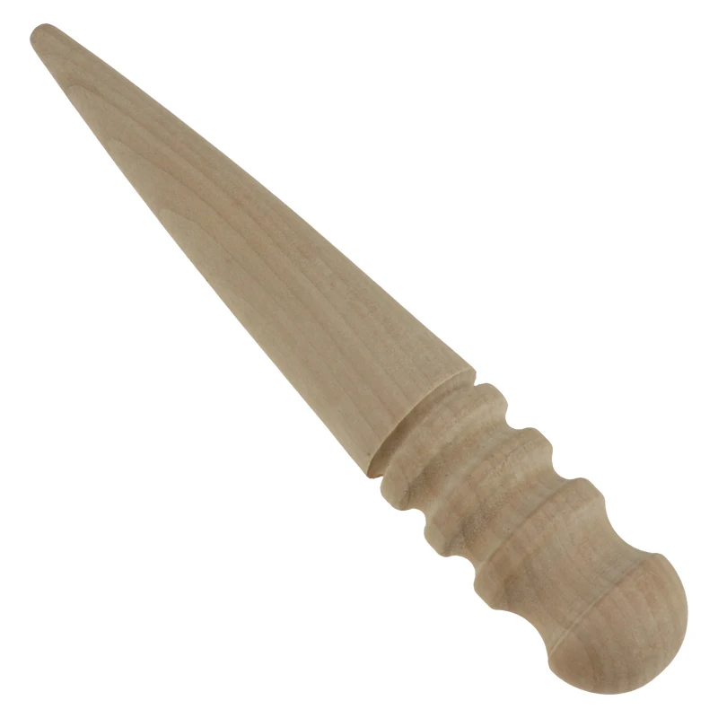Multi-Size Wood Slicker Leather Solid Wood Round Burnishing Edge for Polished Edge Leather Craft Working Tool