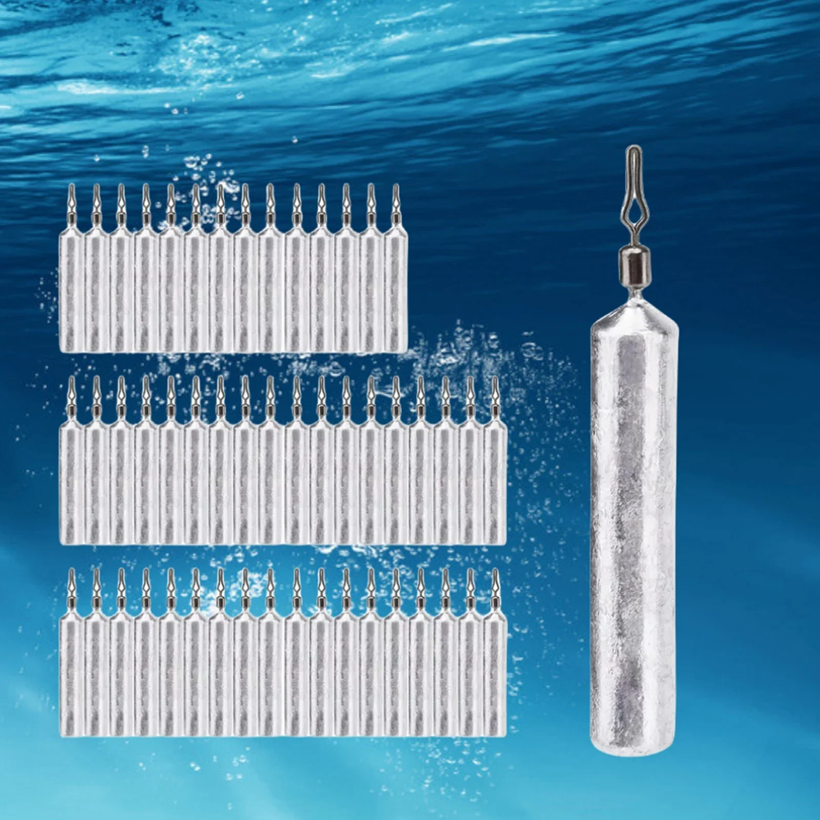 FOCARP50pcsFishingsinkerssetLeadDropShotWeightsSkinnyLead