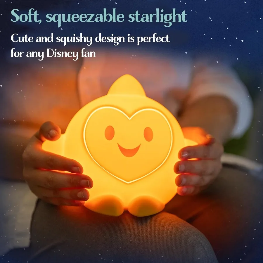 Wish Squishy Light Night Light for USB Lamp Battery Operated Dimmable Star Light Ideal for Bedroom Playroom Living Room 79616
