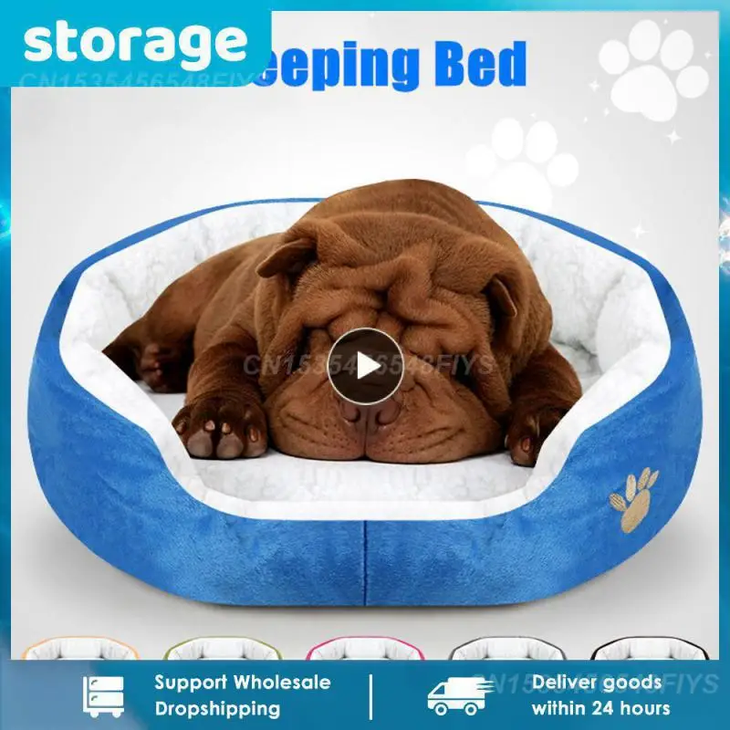 50*40Cm Super Cute Soft 6Color Cat Bed Winter House For Cat Warm Cotton Dog Pet Products Puppy Cat Bed Soft Dog Basket Dog Pals