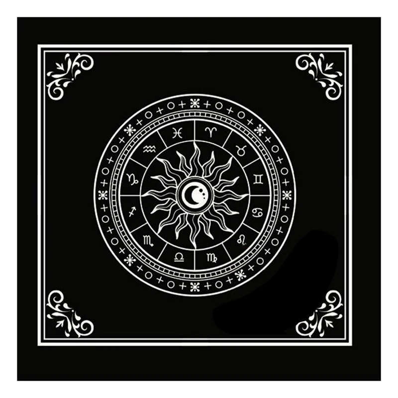 

The Flower Of Life Crystal Lattice Tarot Card Tablecloth Velvet Divination Altar Board Game Fortune Astrology Oracle Cards Cloth