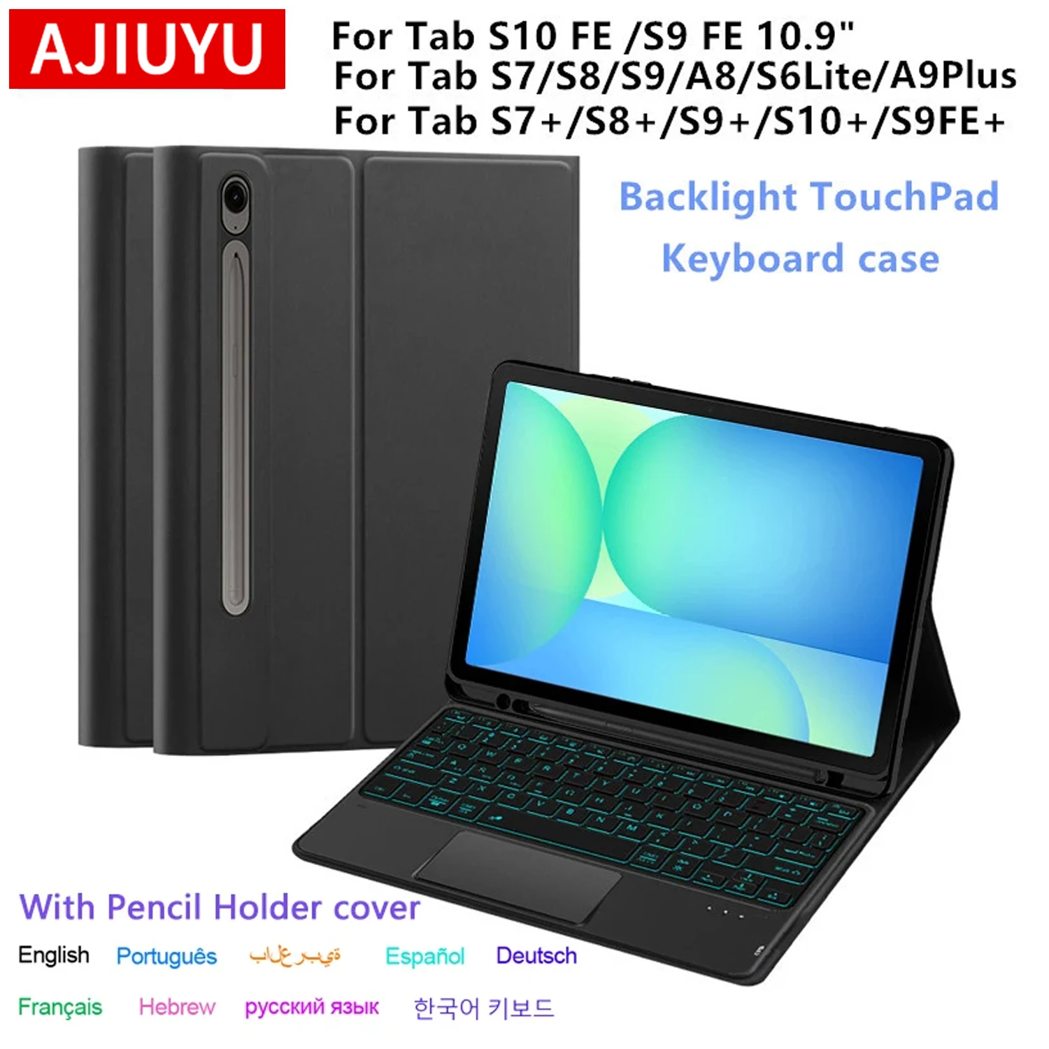 Magic Keyboard Case for Tablets - Premium Protective Cover with Built-in Keyboard