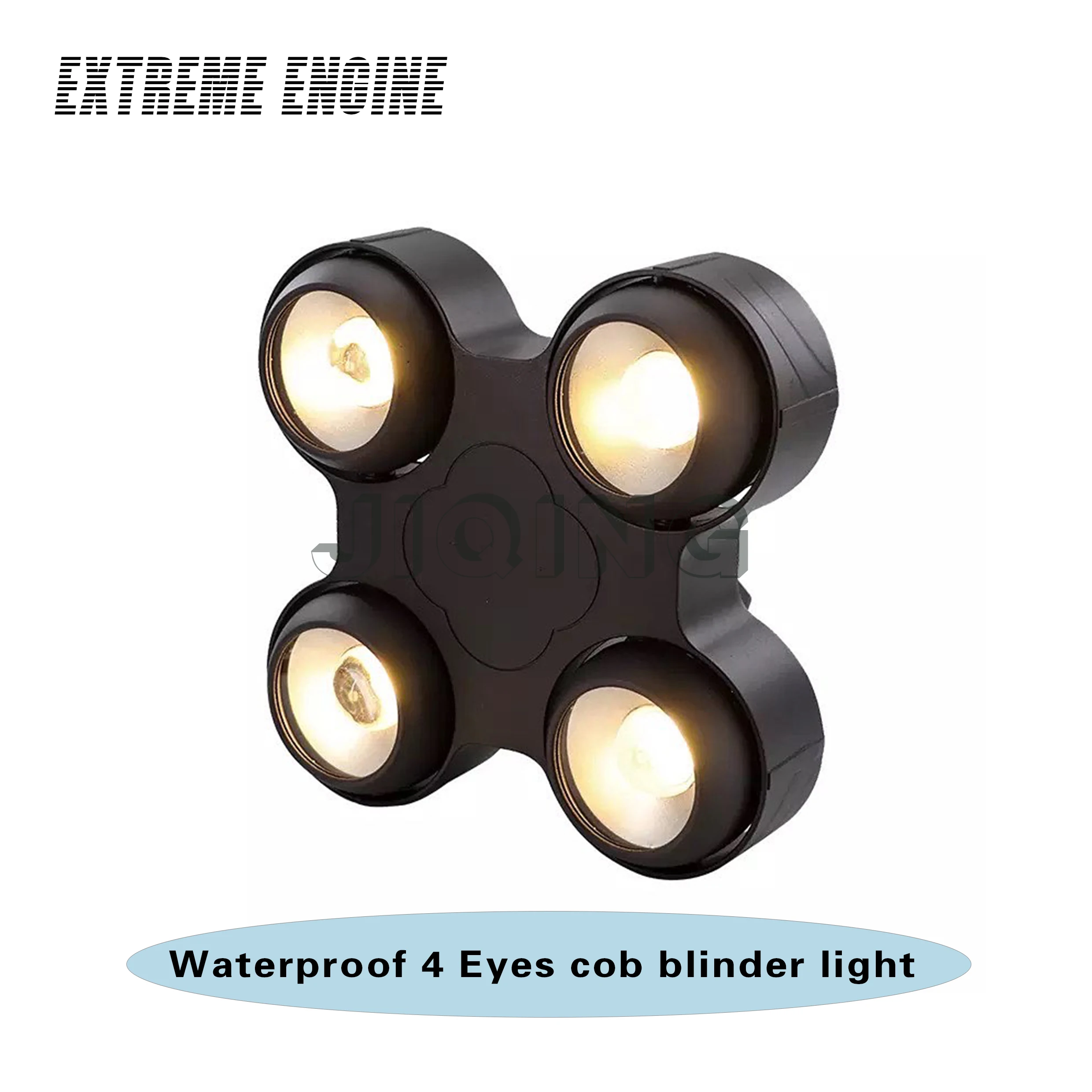 

4 Eye Waterproof COB Blinder Lights with Flight case option 400W Four Eye 4x100W COB Led Audience Light DMX Stage Light Twocolor