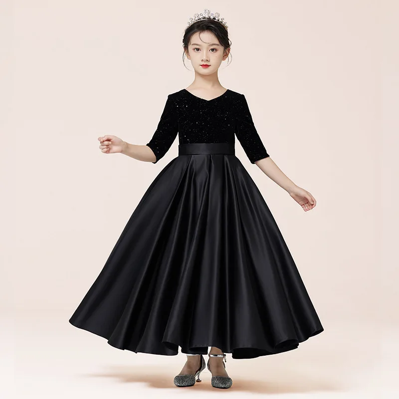 green emerald velvet dress HONGIVEY Black A-Line Straps Prom Dress Girls Party dresses Homecoming