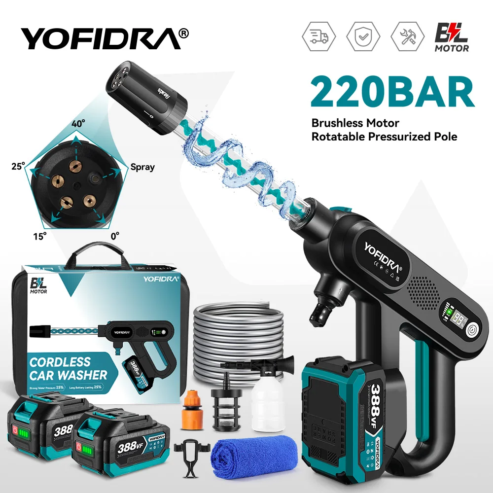 High Pressure Washer Gun Electric Water Spray Gun 220Bar